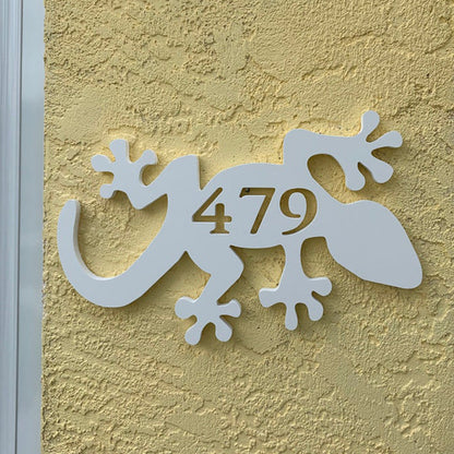 House Number Plaque , Personalized Sign, Outdoor Decor, Coastal Themed Custom Sign