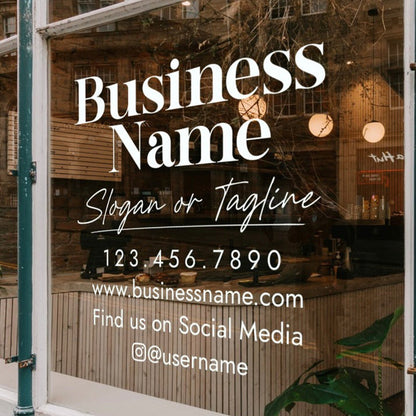 Back Window Decal / Your Logo, Text, QR code or Artwork