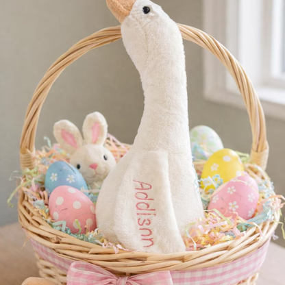Personalized Embroidered Plush Goose