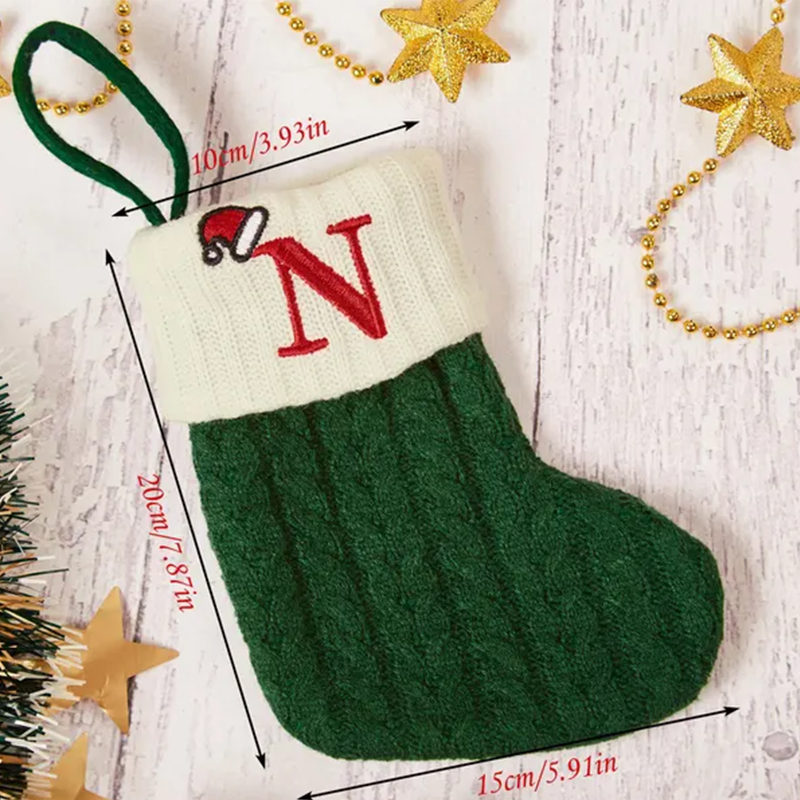 Personalized Mini Christmas Stockings with Names Family Knitted Christmas Stockings