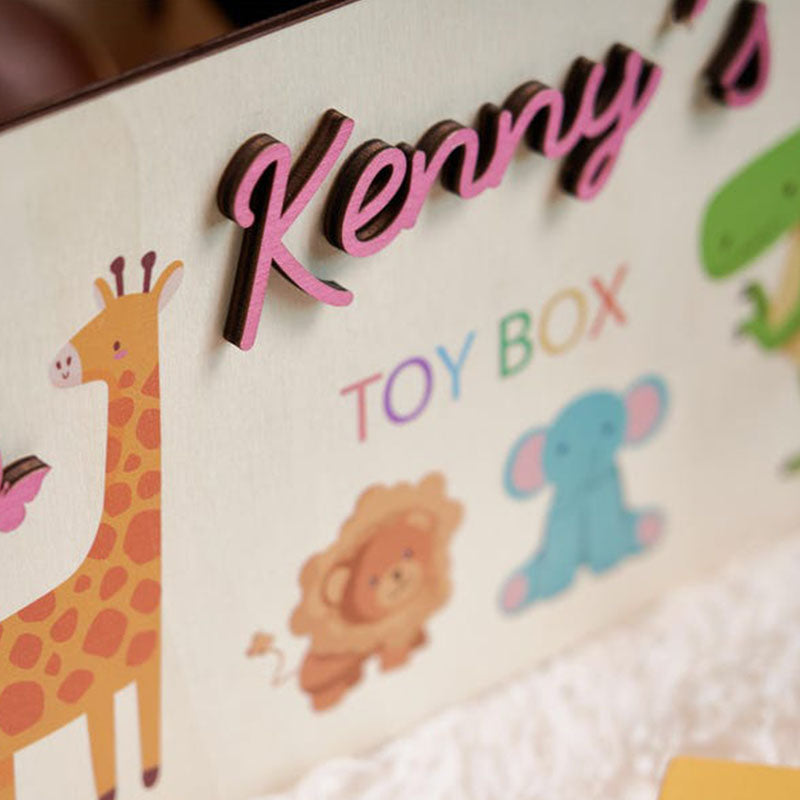 Personalized Toy Box for Kids, Custom Baby Gift