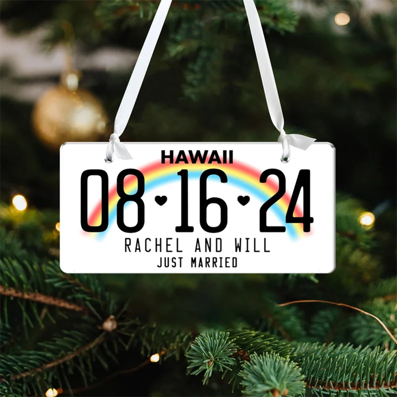Personalized Married License Ornament, Custom Drivers License Ornament