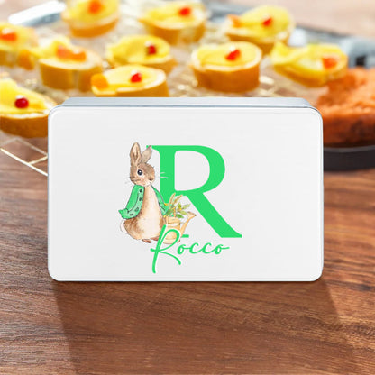 Personalized Easter Cute Cartoon Peter Rabbit Food-grade Metal Biscuit Tin Box