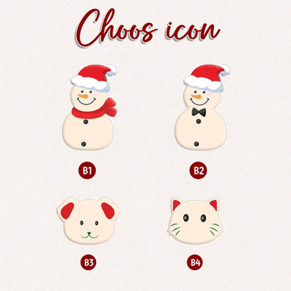 Grandparent Christmas Ornament, Grandkids Snowman Shaker Ornament