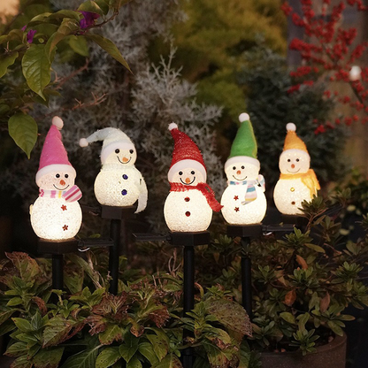 Christmas Snowman Solar Light
