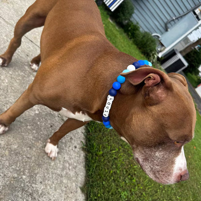 Custom beaded dog collar cute silicone bead accessories