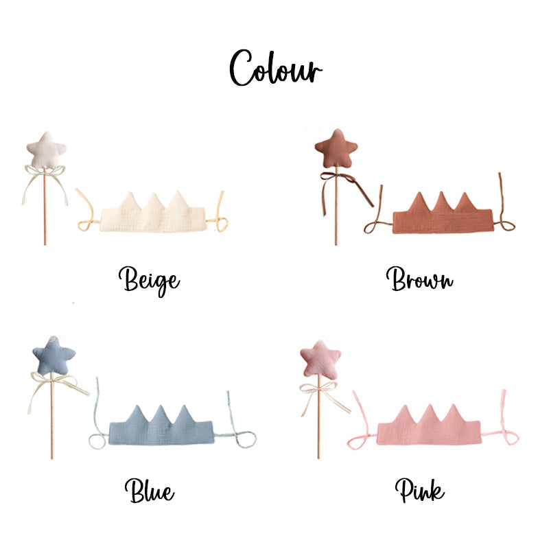 Custom Linen Birthday Crown for Birthday | Personalized Gifts with Hand Embroidered Name