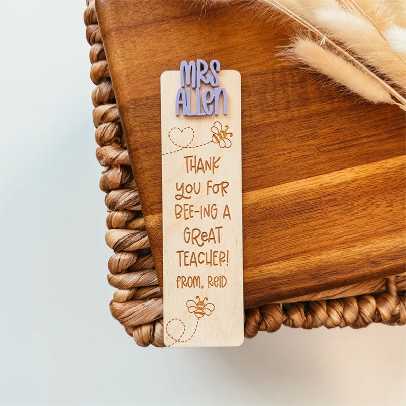 Teacher Appreciation Week, Custom Teacher Name Bookmark
