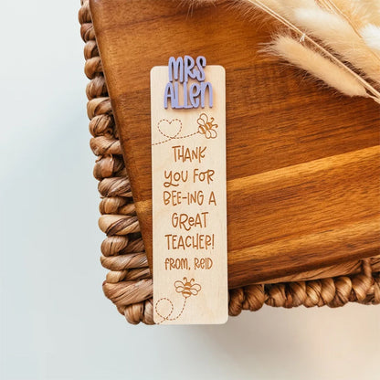 Teacher Appreciation Week, Custom Teacher Name Bookmark