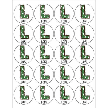 Personalized Round Name Stickers for Christmas Gifts