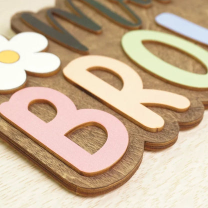 Custom 3D Teacher Door Sign, Personalised Name with Pencil Teacher Sign