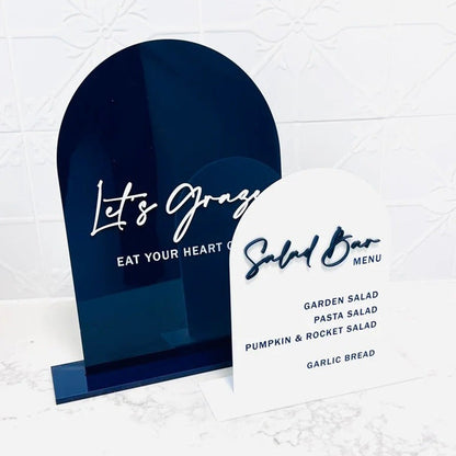 Cocktail Drinks Menu Signage - Printed Drinks Menu "Drinks" with Custom Name