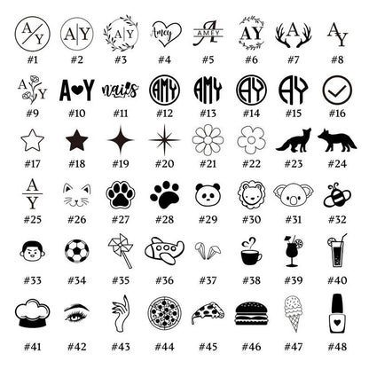 Custom Mini Loyalty Card Stamp · Custom Mini Rubber Logo Stamp