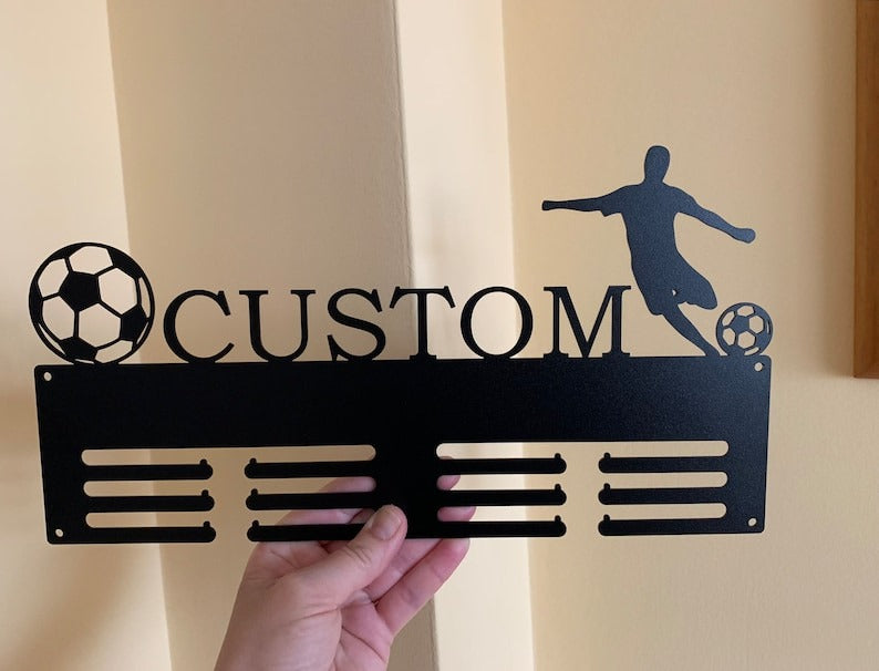 Personalized Running Marathon Medal Holder Custom Name Metal