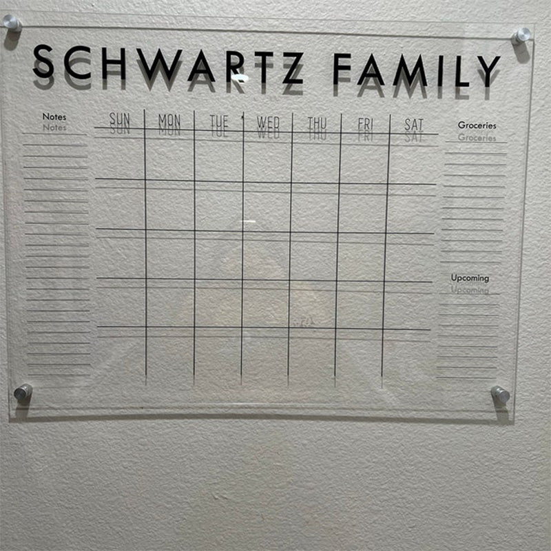 Large Acrylic Calendar, Dry Erase Monthly Acrylic Wall Calendar, 2023 Minimalist Wall Calendar
