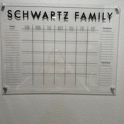 Large Acrylic Calendar, Dry Erase Monthly Acrylic Wall Calendar, 2023 Minimalist Wall Calendar
