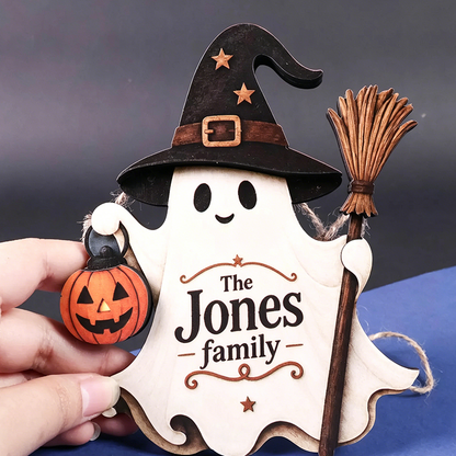 Ghost Welcome Door Hanger, Cute Halloween Ghost Sign