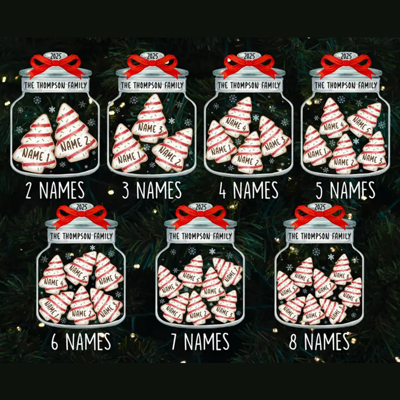 Christmas Ornaments, Personalized Family Name Christmas Ornaments