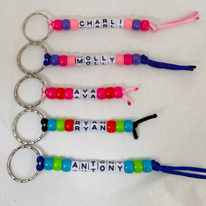 Personalised bead keychain, Personalised gift