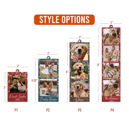 Custom Photo Strip Christmas Ornament: Personalized Family Keepsake