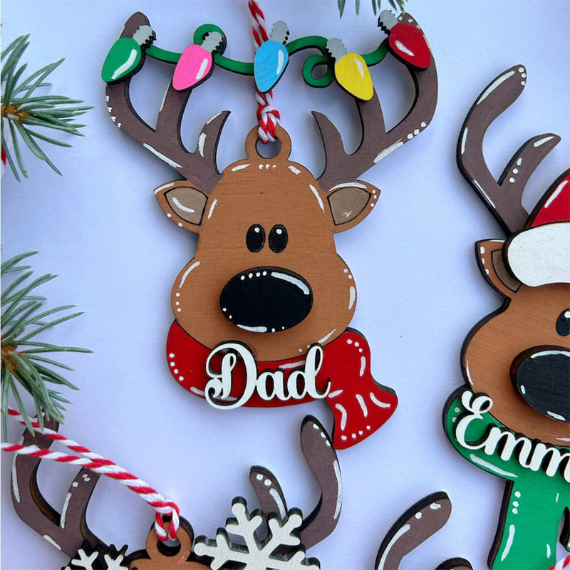 Christmas stocking tag, personalized family ornament