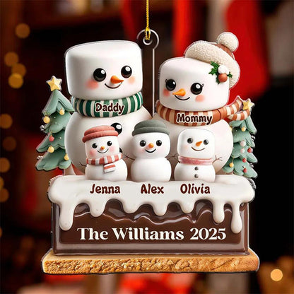 Personalized Christmas Ornament - Custom Family Name & Year