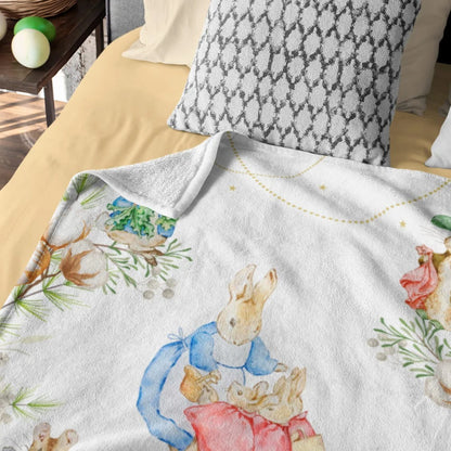 Personalized Easter Peter Rabbit Blanket with Name