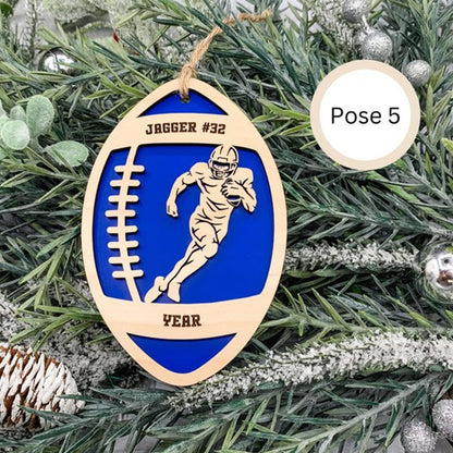 Personalized Football Charms, Wooden Sports Charms With Name And Custom Text