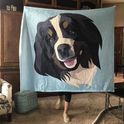 Pet Memorial Gifts Custom Printed Blanket-Photo Blanket Dog Blanket