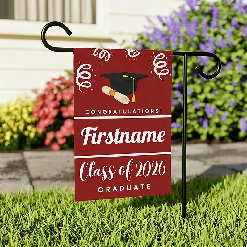 Custom Graduation Flag, Graduate Yard Sign, College Grad Flag