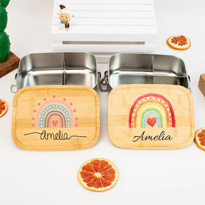 Personalized Rainbow Lunch Box for Children,Stainless Steel Lunch Box