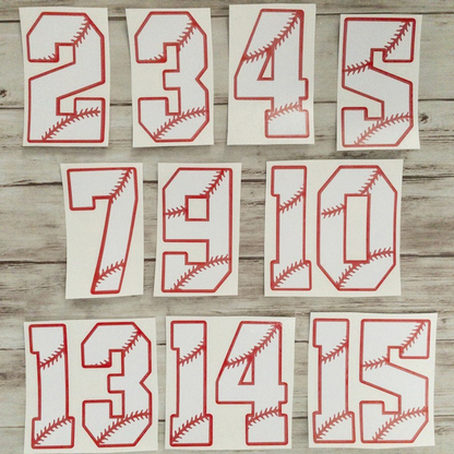 Personalized Baseball Softball Soccer Football Cheer Number Sticker