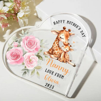 Personalized Happy 1st Mother's Day Cute Animal Heart