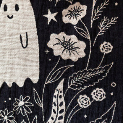Til Death Blanket: Ghosts Woven Throw, Unique Spooky Couple Gift