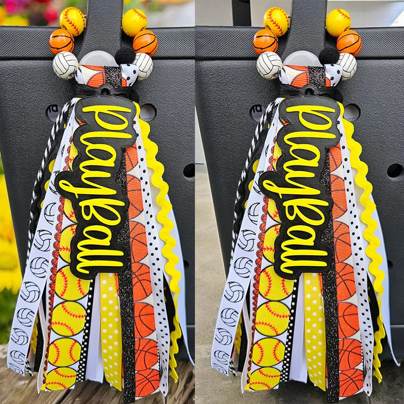 Personalized Multi Sport Ribbon Bag Tassel.