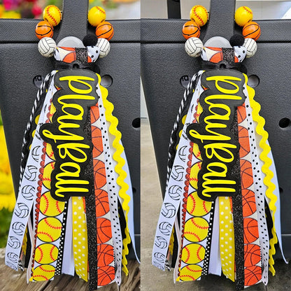 Personalized Multi Sport Ribbon Bag Tassel.