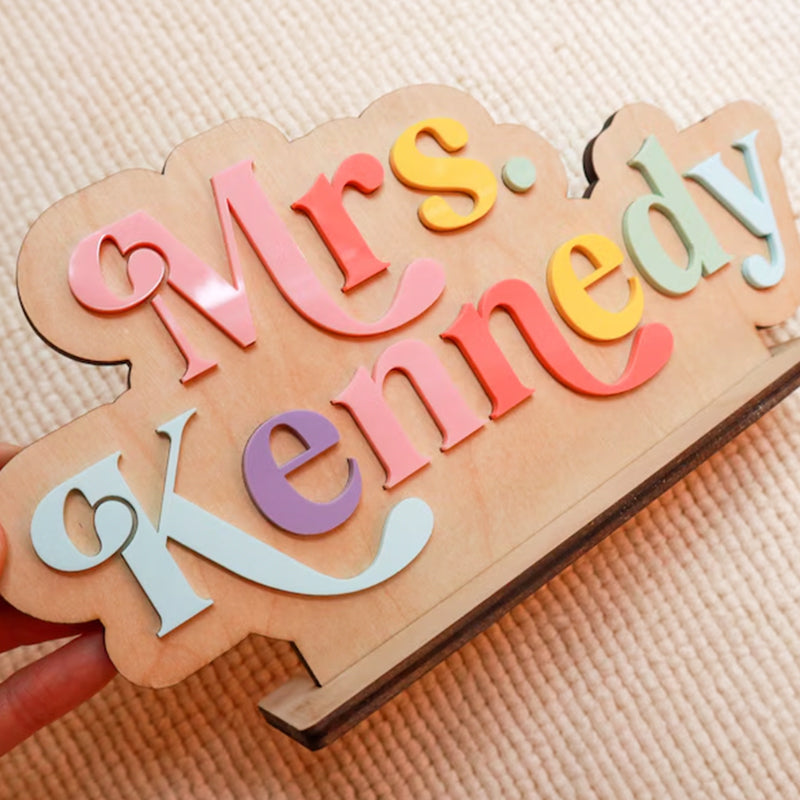Personalized Teacher Name Sign | Teacher Desk Name Sign