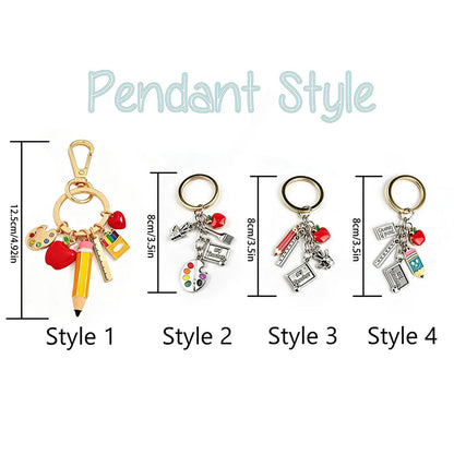 Personalized Teacher Keychain,Teacher Appreciation Gift,Custom Name Leather Keychain