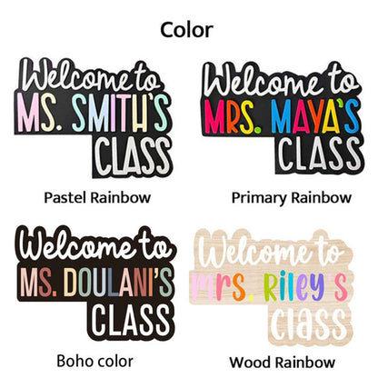 Personalized Name Doorframe Corner Sign, Custom Classroom School Decor