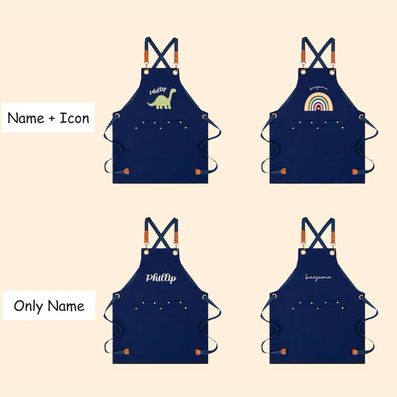 Personalized Cookie Making Kids Apron, Animals Apron