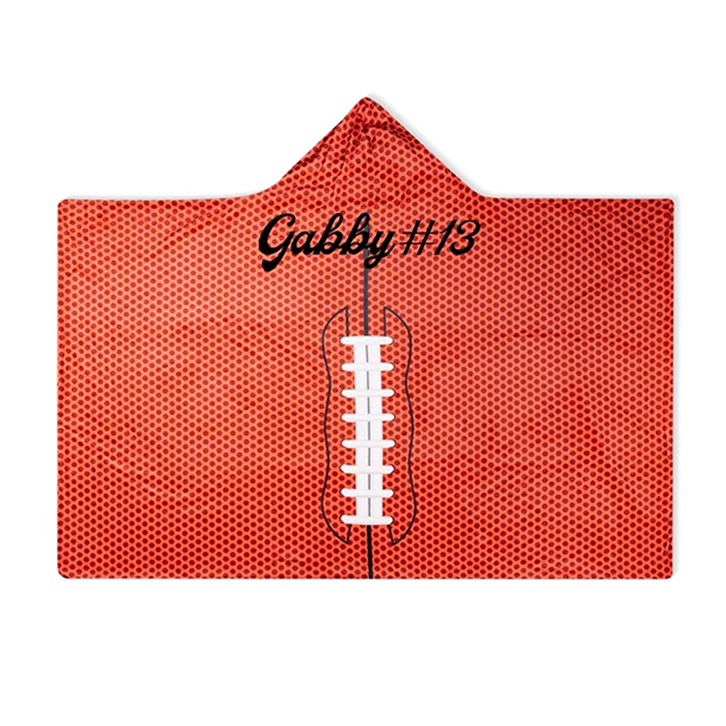 Hooded Fleece Blanket - Softball  Football Basketball Baseball Soccer