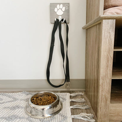 Personalized Pet Leash Wall Holder