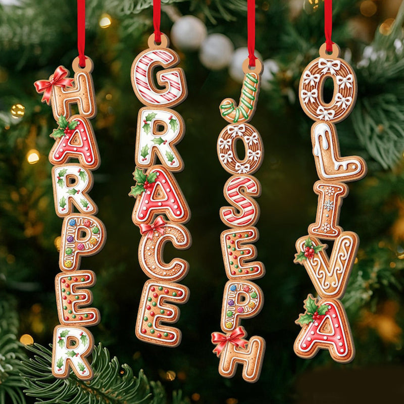 Custom Gingerbread Alphabet Ornament