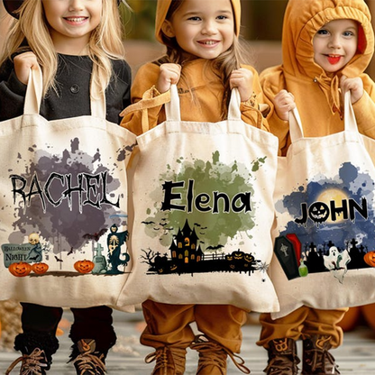 Personalized Halloween Tote Bag
