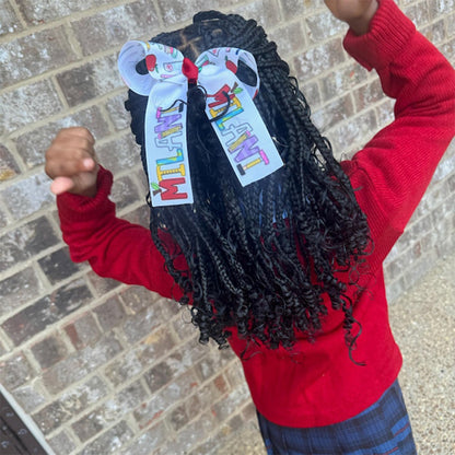 Monogrammed Back to School Hair Bow, First Day of Kindergarten