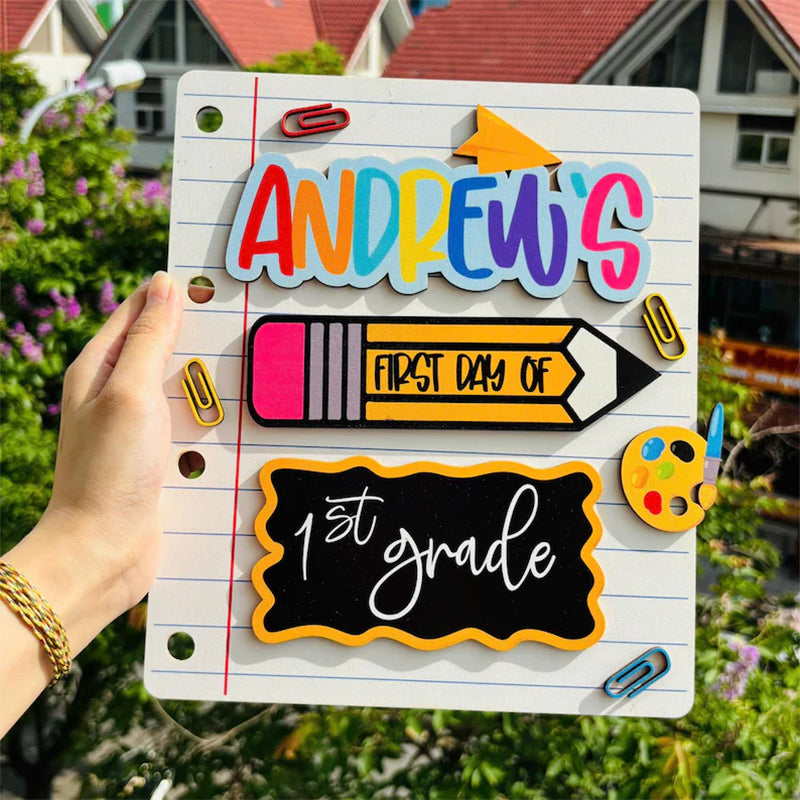 Personalized First Day of School Sign, 1st Day of Preschool