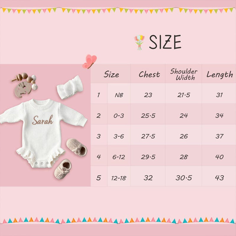 Personalized Newborn Name Romper ,Custom Baby Knit Sweater