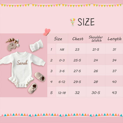 Personalized Newborn Name Romper ,Custom Baby Knit Sweater