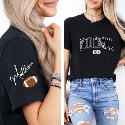 Custom Football Mom Shirt, Personalized Football Mom T Shirt