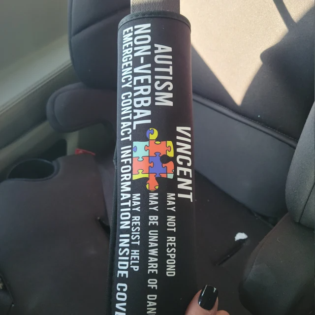 Autism Awareness Medical Alert Seatbelt Cover